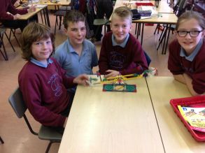 P7 using K\'Nex in school